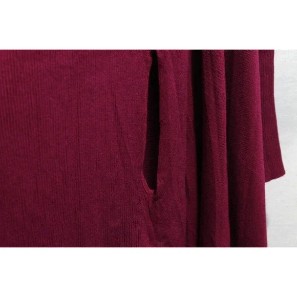 Ted Baker London Fiyyona Open Cardigan Womens size0/2 US Maroon Asymmetrical Hem - Picture 5 of 14